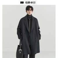 伯爵卓尔山羊绒羊毛混纺中长款双面呢大衣男士2025秋冬装外套 P541523 巧克力软糖 M (170)