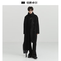 伯爵卓尔 山羊绒羊毛混纺双面呢大衣 中长款 P541523