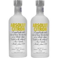 绝对伏特加(Absolut Vodka) 洋酒 柠檬味 375mL*2瓶 鸡尾酒基酒 柠檬味 375mL 2瓶