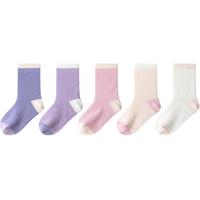 巴拉巴拉 儿童运动中筒袜 五双装