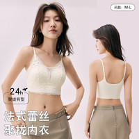 猫人吊带抹胸女夏季内衣女无痕无钢圈聚拢美背文胸一体式裹胸防走光 奶咖色 L (105-110斤)