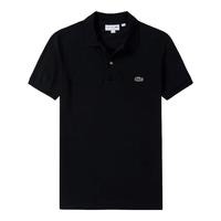 鳄鱼法国LACOSTE男款棉商务休闲经典宽松大码翻领Polo衫 黑色 XL (6) 165-180斤
