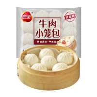 三全 早餐任选 牛肉发面小笼包 400g