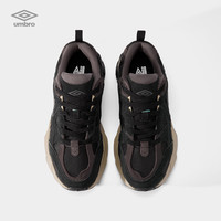 茵宝（Umbro）纪元鞋R909休闲鞋复古运动鞋女鞋春季男鞋 黑色/砂色 38