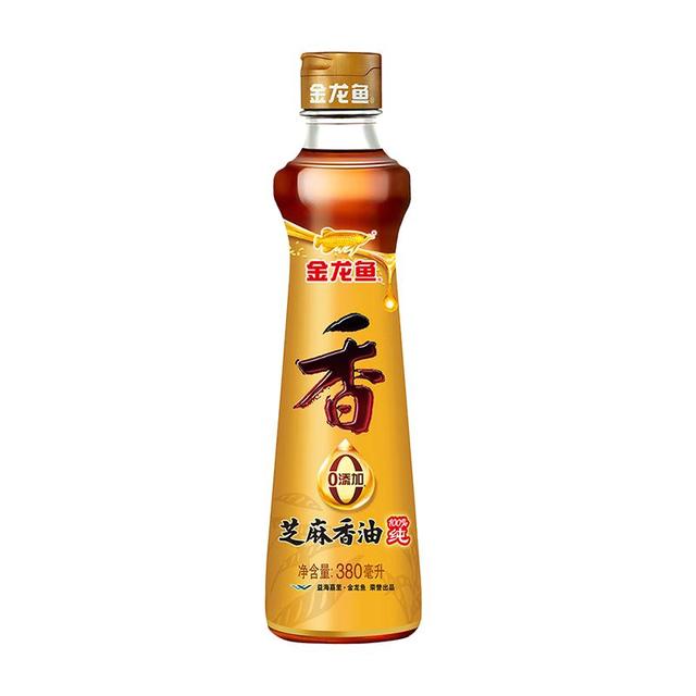 金龙鱼 100%纯芝麻香油 零添加  凉拌调味油 380ML 2瓶