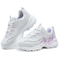 斯凯奇（Skechers）2025夏季女鞋熊猫鞋厚底增高老爹耐磨休闲鞋熊猫鞋150530 炭灰色1/LGLV 35