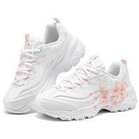 斯凯奇(Skechers)2025夏季女鞋熊猫鞋厚底增高老爹耐磨休闲鞋熊猫鞋150530 白色/粉色/WPK 36