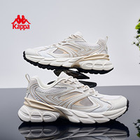 Kappa背靠背男鞋网面老爹鞋2025夏季软底透气耐磨休闲鞋百搭跑步鞋 月灰色 36