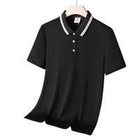 JEEP SPIRIT吉普 POLO衫夏季薄款短袖T恤男简约透气百搭款POLO衫男 黑色 XL