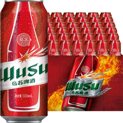 WUSU 乌苏啤酒 11°P 红乌苏啤酒 500ml*12听