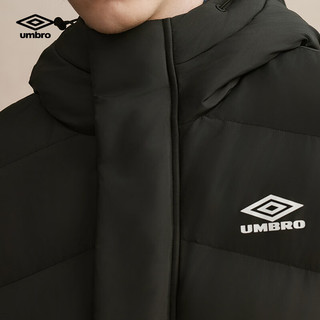 茵宝（Umbro）运动连帽羽绒服中长户外冬季大衣保暖加厚外套 凝眸黑 拍小一码 S 充绒量：283