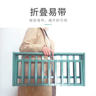 乐活时光楠竹鞋架免安装折叠鞋架子宿舍女生多层简易鞋柜多功能阳台置物架 绿色-三层长50cm-免安装可折叠