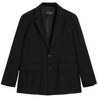 男装秋冬款宽松西服黑色斯文便服休闲西装