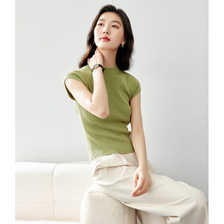 梵希蔓针织衫2025夏季新款显瘦弹力修身短袖T恤上衣女