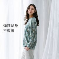 nest designs女士睡衣套装春秋长袖长裤休闲套装女休闲套装女亲子装 一二杉-款 S