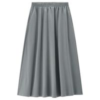佐丹奴大摆伞裙女纯棉纯色简约风松紧腰a字半身裙女05465465 06别致灰 M