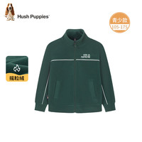 暇步士 童装儿童男女大童秋季舒适摇粒绒线条感外套 藏蓝 105 cm