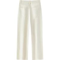 森马（Semir）牛仔裤女复古显瘦长裤小个子潮流2025夏季凉感直筒裤109325124003 27 拍大一码 米白10301