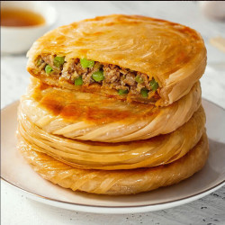 三全 中式早餐任选 陕西风味腊汁肉饼300g
