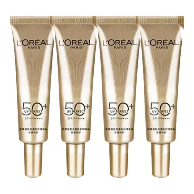 巴黎欧莱雅 欧莱雅（LOREAL）小金管防晒霜多重防护户外高倍防晒礼物送母亲节礼物 高性价比 15ml*4
