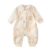babycare宝宝连体衣纯棉新生儿长袖爬服哈衣满月婴儿衣服 狮子王国