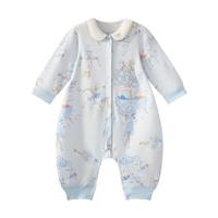 babycare宝宝连体衣纯棉新生儿长袖爬服哈衣满月婴儿衣服 星月王国 66cm 【中开】星月王国