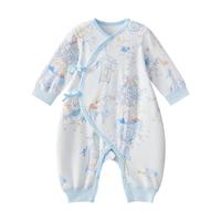 babycare宝宝连体衣纯棉新生儿包屁衣哈衣满月婴儿衣服 星月王国 59cm 【偏襟】星月王国