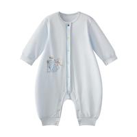 babycare 宝宝连体衣纯棉新生儿长袖爬服哈衣满月婴儿衣服 星月蓝  73cm 星月蓝