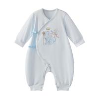 babycare宝宝连体衣纯棉新生儿包屁衣哈衣满月婴儿衣服 星月蓝 52cm 【偏襟】星月蓝