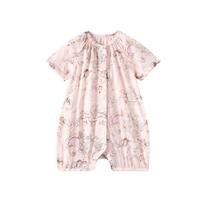 babycare宝宝连体衣纯棉新生儿短袖爬服哈衣满月婴儿衣服 星乐之城 66cm  【短袖款】星乐之城