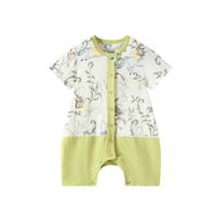 babycare宝宝连体衣纯棉新生儿短袖爬服哈衣满月婴儿衣服 星野风笛 90cm  【短袖款】星野风笛