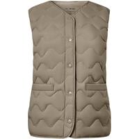 坦博尔轻薄羽绒马甲女短款无领舒适居家保暖内搭坎肩310106A摩卡色175 XL (175)