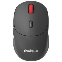 thinkplus 人体工学设计 无线蓝牙双模充电鼠标  黑色