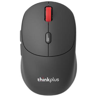 thinkplus 人体工学设计 无线蓝牙双模充电鼠标  黑色