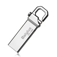 百艺 小容量招标u盘刻字金属防水广告投优盘定做logo礼品定制logo激光印刷 银色现货 4GB