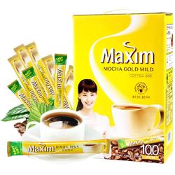 Maxim 速溶咖啡粉 韩国进口东西maxim三合一摩卡 麦可馨 礼盒装 100条装 1200克