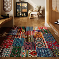 羊贵妃客厅地垫复古风入户地垫家用脚垫进门口地垫轻奢玄关垫防滑垫