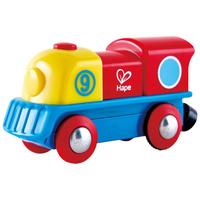 Hape 仓库直发 儿童轨道玩具 彩虹电动火车头 E3820