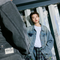 Levi's ®SilverTab™25年春夏男士美式复古时尚牛仔夹克外套 灰色 004GI-0000 L