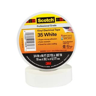 3M Scotch 35# 优质相色PVC电气绝缘胶带 单卷装  白色