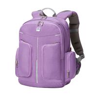letopo护脊减负书包6年级初中高中双肩书包 简约大容量 熏衣紫