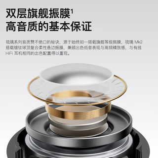 弱水时砂 琉璃MK2 LDAC高音质协议 云峰白 蓝牙耳机