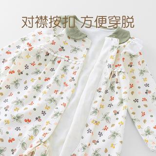 婴儿外出服秋装哈衣长袖女宝宝连体衣婴童连体服春秋女童衣服秋季