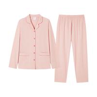 都市丽人 COSMO LADY内衣薄款秋款长袖棉质女士家居服套装2H3102/4H3102 藕粉 M