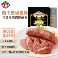 海霸王 黑珍猪台式烤肠 黑椒味268g*6包共 1608g 约36根肠