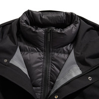 卡宾（CABBEEN）羽绒服男户外风厚款宽松百搭款冬季长袖羽绒服 煤黑 3XL /190/56
