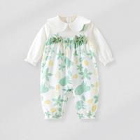 婴儿连体衣春秋款长袖哈衣婴童连体服春季新生儿宝宝外出衣服春装