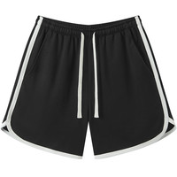 森马 家居服女纯棉短裤运动裤夏季宽松睡裤家居裤子复古撞色休闲裤