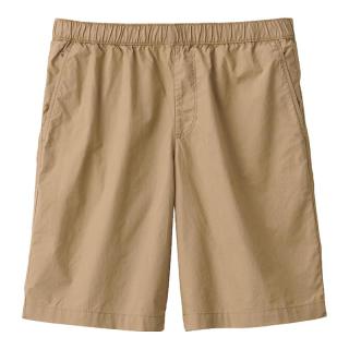 無印良品 MUJI 男式 水洗 平纹 短裤 男士裤子夏季款 宽松休闲裤 男装 浅米色AED10A4S