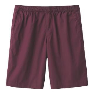 無印良品 MUJI 男式 水洗 平纹 短裤 男士裤子夏季款 宽松休闲裤 男装 深紫红色AED10A4S